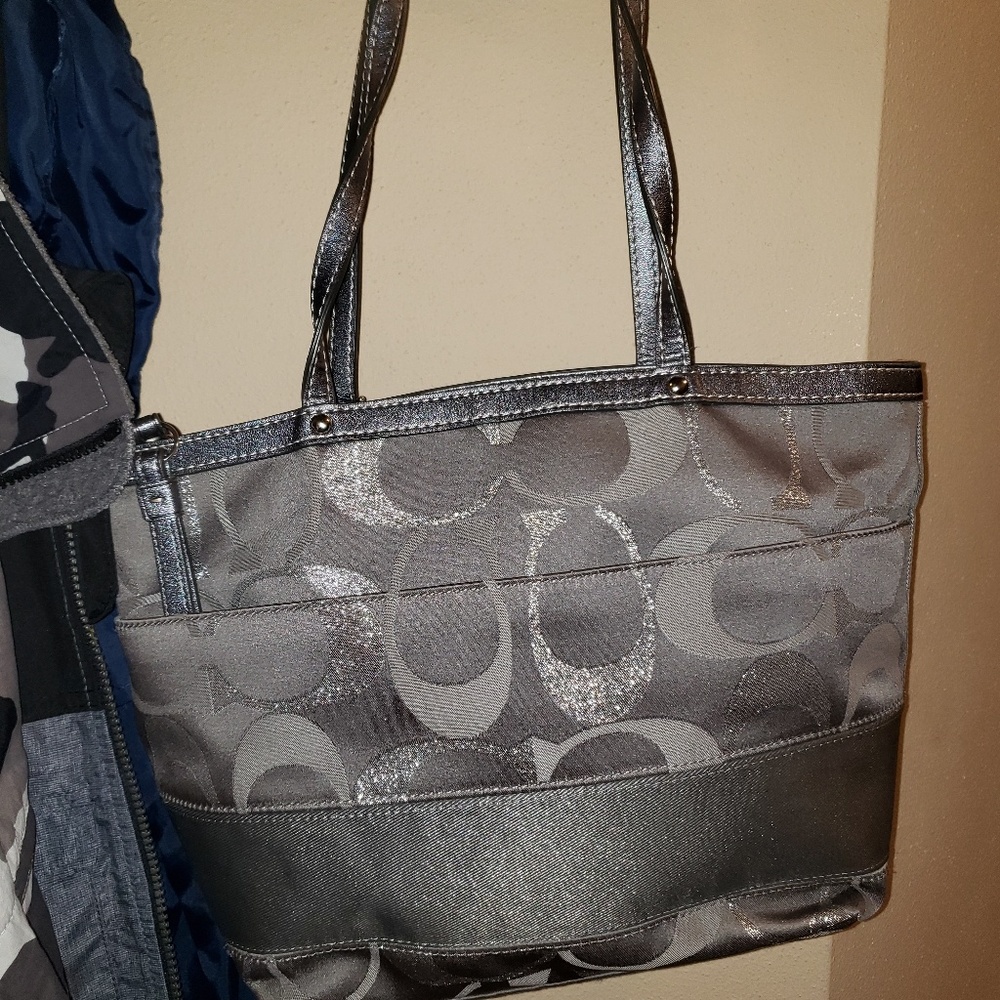 Gray Coach Bag